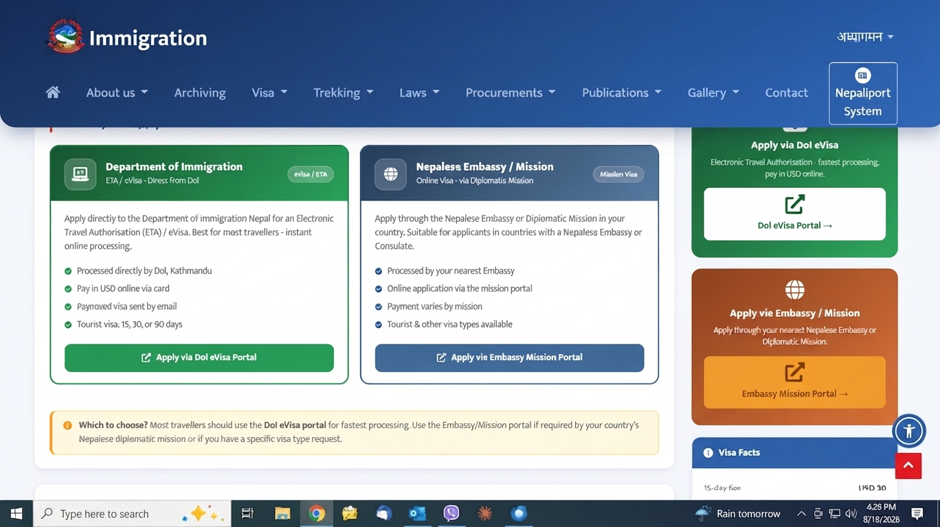 Nepal e-Visa